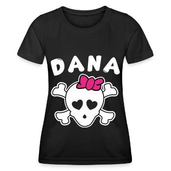 Pirate Dana Design pour les filles et les femmes - T-shirt sport Femme - noir - Devant - AI Model Female 172 light (172cm)