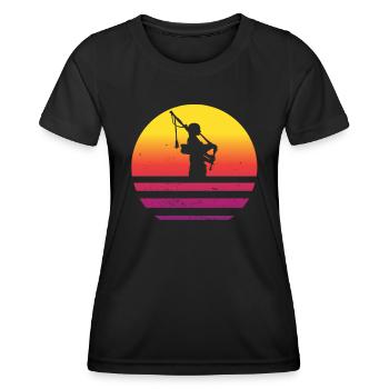 Retro Dudelsack - Frauen Funktions-T-Shirt - Schwarz - Vorne - AI Model Female 172 light (172cm)