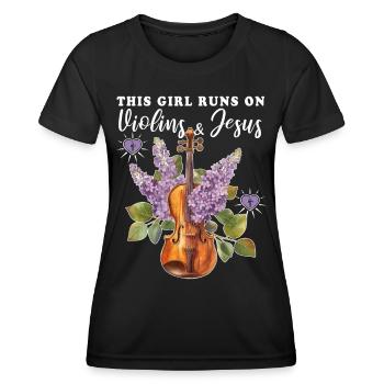 Violin Violin - Women's Functional T-Shirt - black - Front - AI Model Female 172 light (172cm)