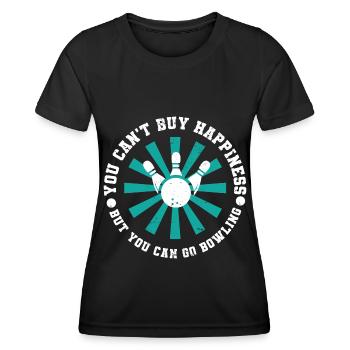 Bowling Bowlingkugel Bowlingbahn Strike - Frauen Funktions-T-Shirt - Schwarz - Vorne - AI Model Female 172 light (172cm)