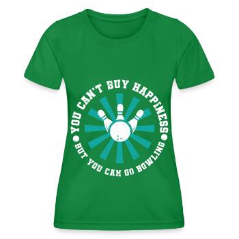 Bowling Bowlingkugel Bowlingbahn Strike - Frauen Funktions-T-Shirt - Kelly Green - Vorne - AI Model Female 172 dark (172cm)