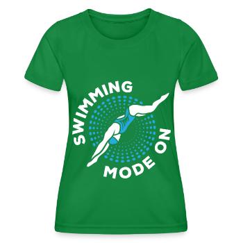 Swimmers Swimming 50 meters lane - Women's Functional T-Shirt - kelly green - Front - AI Model Female 172 dark (172cm)