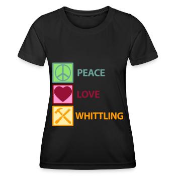 Whittling Holzschnitzer Holz Schnitzen Spruch - Frauen Funktions-T-Shirt - Schwarz - Vorne - AI Model Female 172 light (172cm)