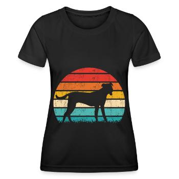 Bardino Majorero Canario Retro Vintage - T-shirt sport Femme - noir - Devant - AI Model Female 172 light (172cm)