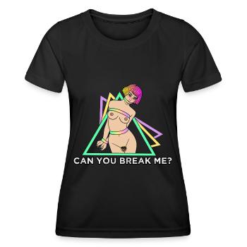 EROTIC GIRL SEXY SHIBARI BONDAGE GIRL BREAK ME - Women's Functional T-Shirt - black - Front - AI Model Female 172 light (172cm)