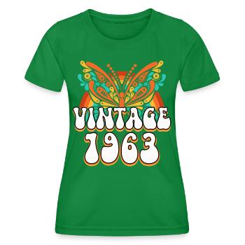 Retro Style 1963 Damen 60 Jahre Jubiläum - Frauen Funktions-T-Shirt - Kelly Green - Vorne - AI Model Female 172 dark (172cm)
