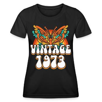 Retro Style 1973 Damen 50 Jahre Jubiläum - Frauen Funktions-T-Shirt - Schwarz - Vorne - AI Model Female 172 light (172cm)
