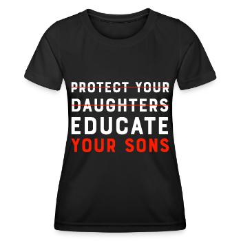 Bilden Sie Ihren Sohn aus - Frauen Funktions-T-Shirt - Schwarz - Vorne - AI Model Female 172 light (172cm)