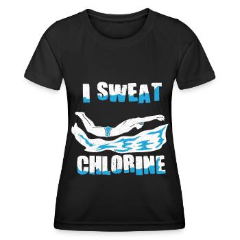Swimmers Swimming 50 meters track Breaststroke - Women's Functional T-Shirt - black - Front - AI Model Female 172 light (172cm)
