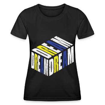Traum Traumleben Lebe deinen Traum - Frauen Funktions-T-Shirt - Schwarz - Vorne - AI Model Female 172 light (172cm)