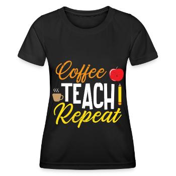 Enseignant École primaire Enseignant Enseignant École secondaire - T-shirt sport Femme - noir - Devant - AI Model Female 172 light (172cm)