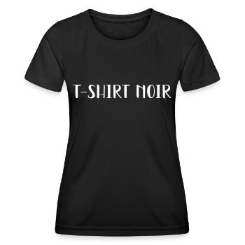 Carré noir - T-shirt sport Femme - noir - Devant - AI Model Female 172 light (172cm)
