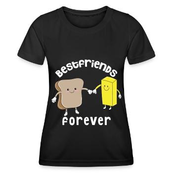 Beste Freunde Best Buds Beste Freundinin - Frauen Funktions-T-Shirt - Schwarz - Vorne - AI Model Female 172 light (172cm)