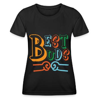 Beste Freunde Best Buds Beste Freundinin - Frauen Funktions-T-Shirt - Schwarz - Vorne - AI Model Female 172 light (172cm)