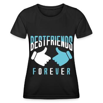 Beste Freunde Best Buds Beste Freundinin - Frauen Funktions-T-Shirt - Schwarz - Vorne - AI Model Female 172 light (172cm)