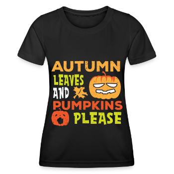 Halloween Kürbis Grusel - Frauen Funktions-T-Shirt - Schwarz - Vorne - AI Model Female 172 light (172cm)
