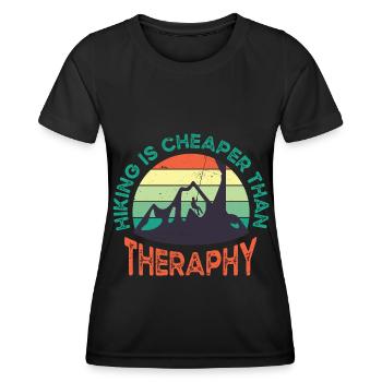 Klettern Kletterer Berge Kletterwand Kletterdad - Frauen Funktions-T-Shirt - Schwarz - Vorne - AI Model Female 172 light (172cm)