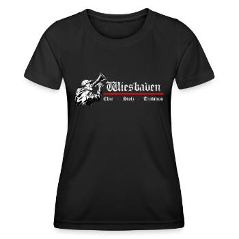 Wiesbaden Ehre Stolz Tradition - Frauen Funktions-T-Shirt - Schwarz - Vorne - AI Model Female 172 light (172cm)