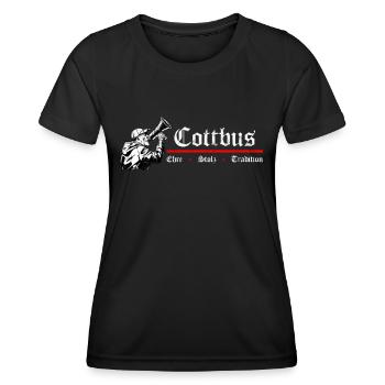 Cottbus Ehre Stolz Tradition - Frauen Funktions-T-Shirt - Schwarz - Vorne - AI Model Female 172 light (172cm)