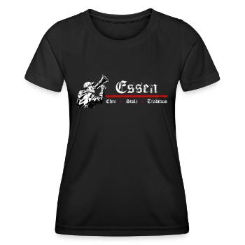 Essen Ehre Stolz Tradition - Frauen Funktions-T-Shirt - Schwarz - Vorne - AI Model Female 172 light (172cm)