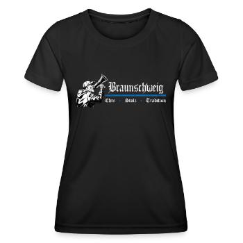 Braunschweig Ehre Stolz Tradition - Frauen Funktions-T-Shirt - Schwarz - Vorne - AI Model Female 172 light (172cm)