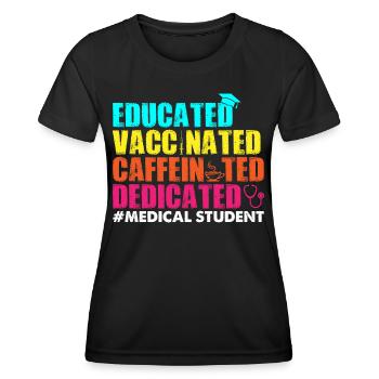 Étudiant en médecine - T-shirt sport Femme - noir - Devant - AI Model Female 172 light (172cm)
