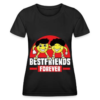 Beste Freunde Best Buds Beste Freundinin - Frauen Funktions-T-Shirt - Schwarz - Vorne - AI Model Female 172 light (172cm)