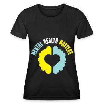 Yoga de méditation auto-guérisseur - T-shirt sport Femme - noir - Devant - AI Model Female 172 light (172cm)