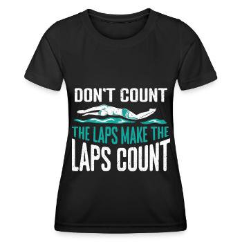 Swimmers Swim 50 meter track breaststroke - Women's Functional T-Shirt - black - Front - AI Model Female 172 light (172cm)