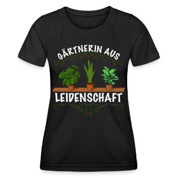 Gärtnerin aus Leidenschaft - Frauen Funktions-T-Shirt - Schwarz - Vorne - AI Model Female 172 light (172cm)