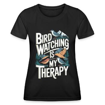 Vogelbeobachtung Ornithologe Vögel - Frauen Funktions-T-Shirt - Schwarz - Vorne - AI Model Female 172 light (172cm)