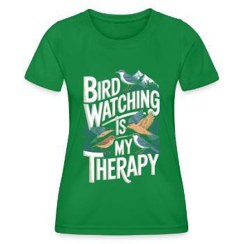 Bird Watching Ornithologist Birds - Women's Functional T-Shirt - kelly green - Front - AI Model Female 172 dark (172cm)