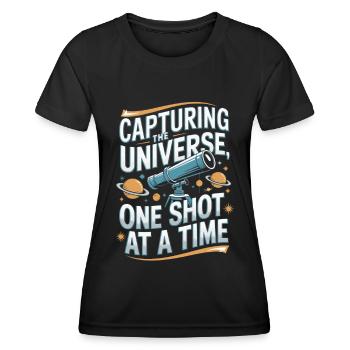 Télescope Astronomie Astrophotographie - T-shirt sport Femme - noir - Devant - AI Model Female 172 light (172cm)