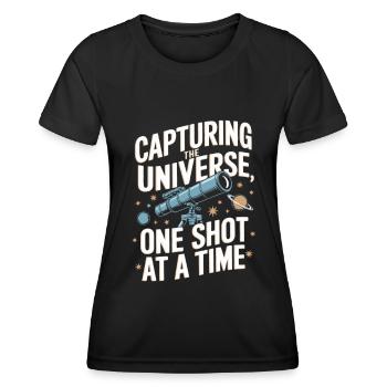 Astrofotografie Teleskop Astronomie - Frauen Funktions-T-Shirt - Schwarz - Vorne - AI Model Female 172 light (172cm)