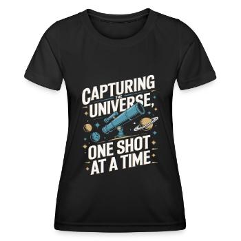 Astronomie Astrophotographie Télescope - T-shirt sport Femme - noir - Devant - AI Model Female 172 light (172cm)
