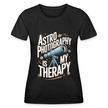 Astrophotographie Télescope Astronomie - T-shirt sport Femme - noir - Devant - AI Model Female 172 light (172cm)