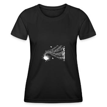 Musiknoten Musik Musiker Notenschlüssel Noten - Frauen Funktions-T-Shirt - Schwarz - Vorne - AI Model Female 172 light (172cm)