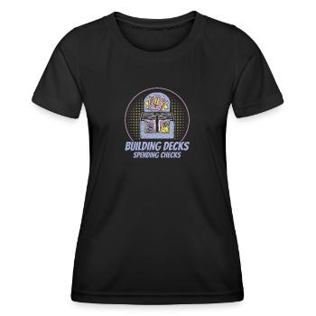 Trading Card Playing Card Card Game Gift - Women's Functional T-Shirt - black - Front - AI Model Female 172 light (172cm)