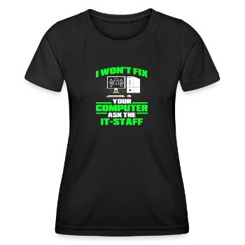 Network Security Specialist Gift - Women's Functional T-Shirt - black - Front - AI Model Female 172 light (172cm)