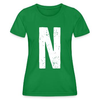 N Letter - Women's Functional T-Shirt - kelly green - Front - AI Model Female 172 dark (172cm)