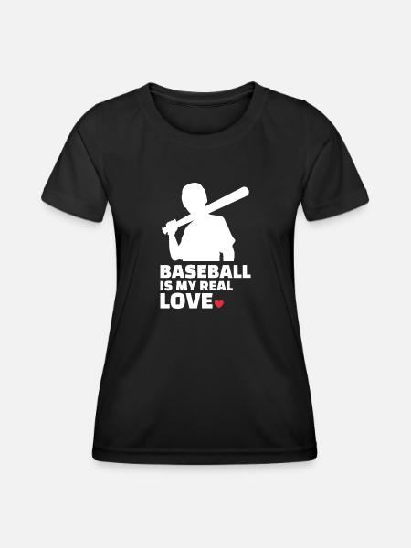 I love baseball stylish - Women's Functional T-Shirt - black