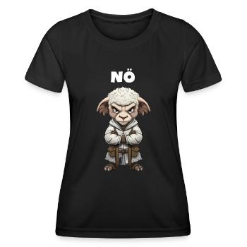 Schaf Nö Statement Kein Bock Keine Lust Grumpy - Frauen Funktions-T-Shirt - Schwarz - Vorne - AI Model Female 172 light (172cm)