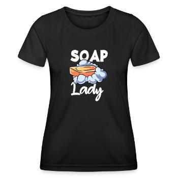 Seife Soap Hygiene Waschen Seifenherstellung - Frauen Funktions-T-Shirt - Schwarz - Vorne - AI Model Female 172 light (172cm)