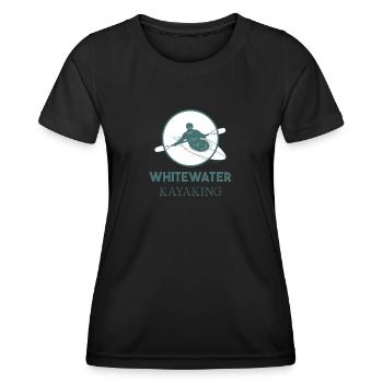 Kayak en eaux vives - T-shirt sport Femme - noir - Devant - AI Model Female 172 light (172cm)