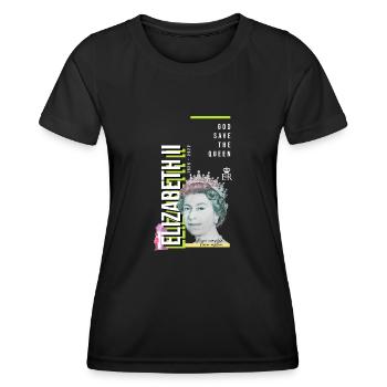 RIP Reine Elizabeth II, God Save the Queen, - T-shirt sport Femme - noir - Devant - AI Model Female 172 light (172cm)