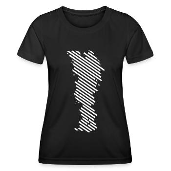 Randonneurs - (5) - T-shirt sport Femme - noir - Devant - AI Model Female 172 light (172cm)