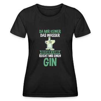 Da mir keiner das Wasser reichen kann reicht mir e - Frauen Funktions-T-Shirt - Schwarz - Vorne - AI Model Female 172 light (172cm)