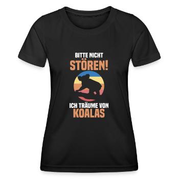 Koalabär Koala - Frauen Funktions-T-Shirt - Schwarz - Vorne - AI Model Female 172 light (172cm)