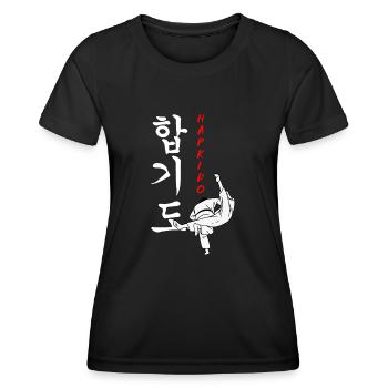 Hapkido-Kampfkunst-Geschenk - Frauen Funktions-T-Shirt - Schwarz - Vorne - AI Model Female 172 light (172cm)