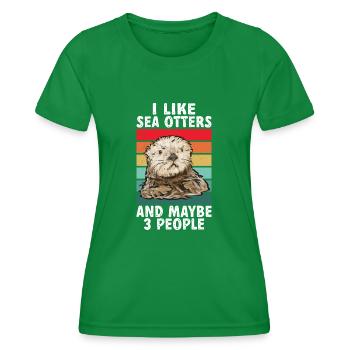 Seeotter - Frauen Funktions-T-Shirt - Kelly Green - Vorne - AI Model Female 172 dark (172cm)